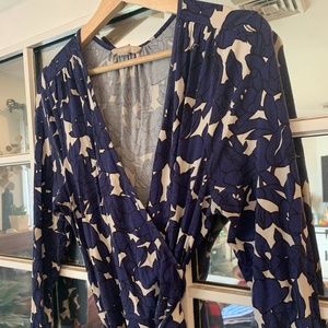 Banana Republic floral wrap dress